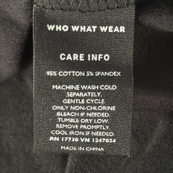 Who What Wear Black Puff Cap Sleeve Fitted Top Staple Piece Workwear Casual  XL - Picture 8 of 8